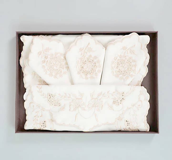 Katrina Hand-Embroidered Placemat and Table Napkin