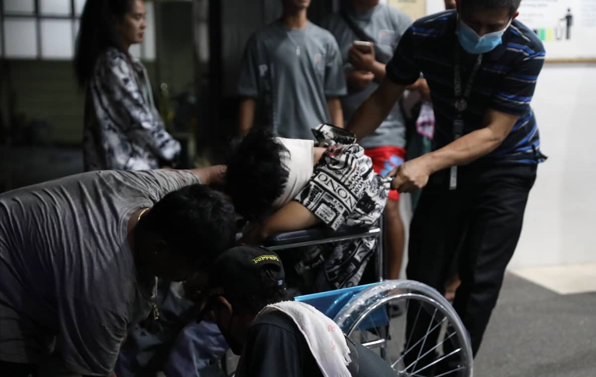 Following the New Year's Eve revelry, the staff at the Jose R. Reyes Memorial Medical Center are treating those who were injured because of firecrackers.