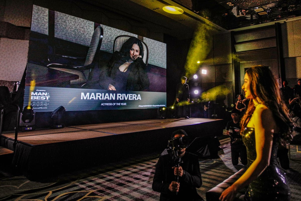 The Man at His Best is a woman: Marian Rivera walks to the stage to receive the title ‘Actress of the Year’ at Esquire’s award giving body — Man at His Best 2024.