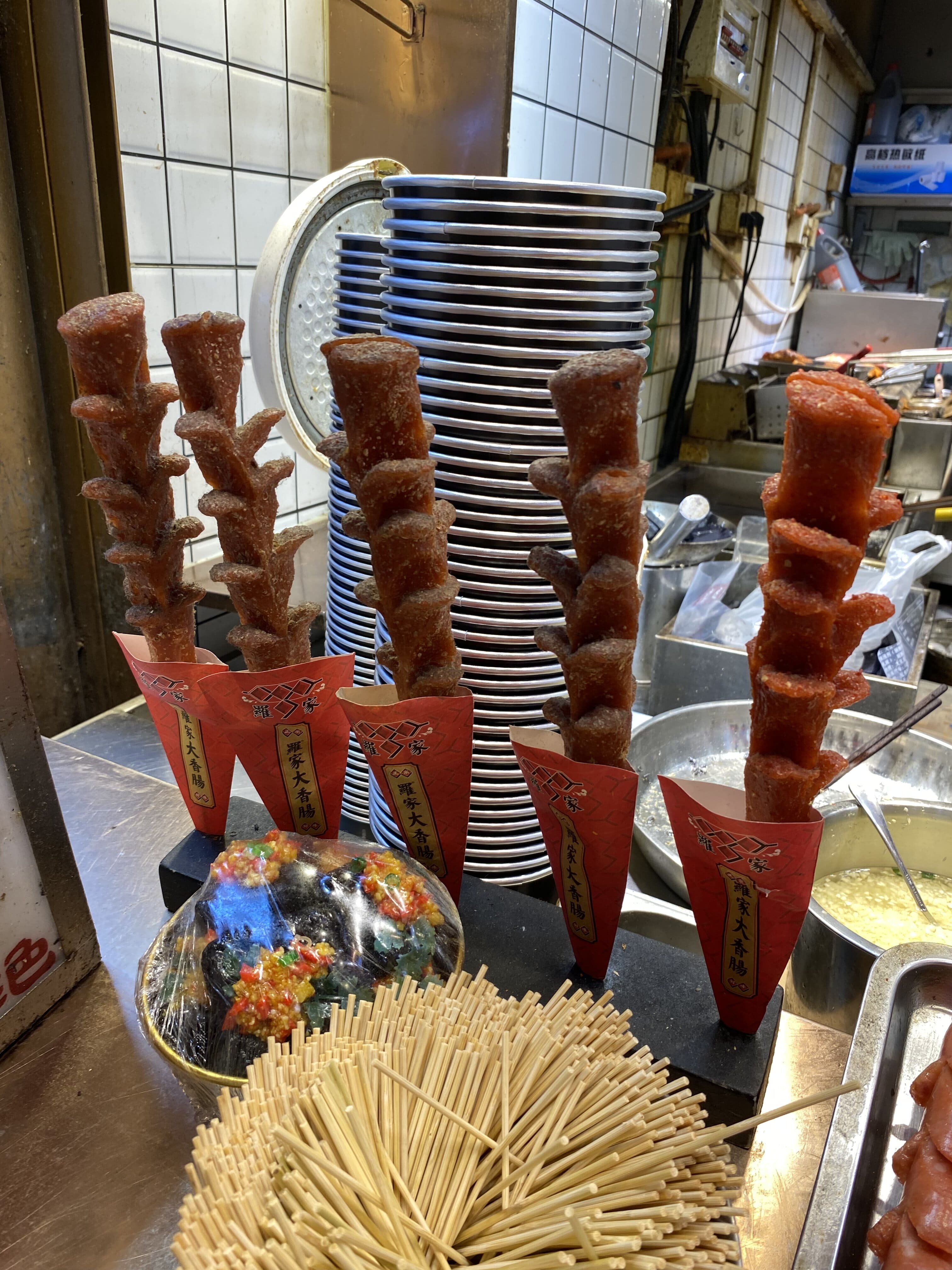 Old fashioned fried sausage.