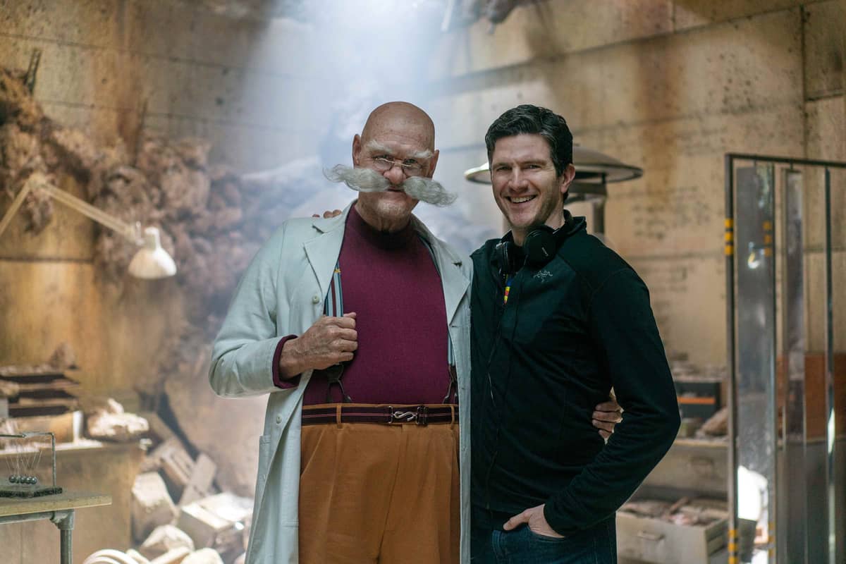 Jim Carrey with director Jeff Fowler.