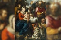 Oil on canvas by
Francisco Herrera the Elder (1576–1656). The artwork depicts the moment when the Child Jesus was adored by the three Wise Men in the presence of the Virgin Mary and Saint Joseph.