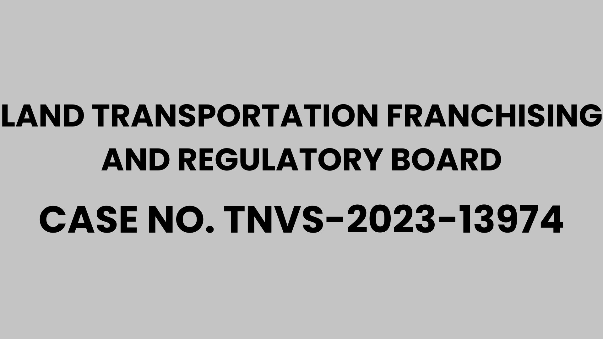 Land Transportation Franchising and Regulatory Board