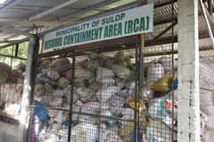 The Residual Containment Area of Sulop town in Davao del Sur stores discarded PET plastic bottles under the ‘Tapon to Ipon’ program for recycling.