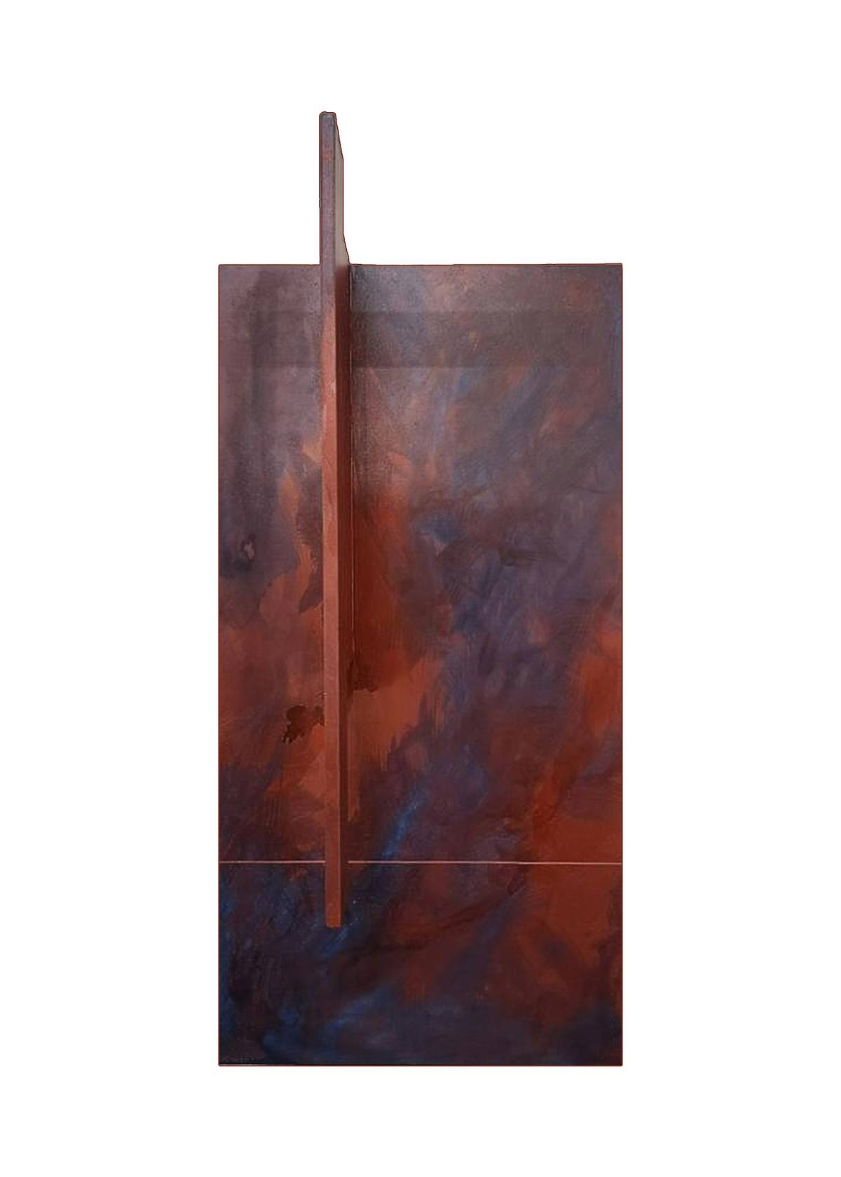 ‘CONSTRUCTIONAL 01,’ acrylic on wood, 60 cm x 120 cm x 20 cm, 2024.