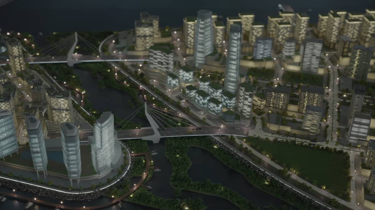 A glimpse into the future: Scale model of Pasay Harbor City, the ‘Manhattan of Manila Bay,’ showcases the ambitious reclamation project set to transform the Pasay coastline.