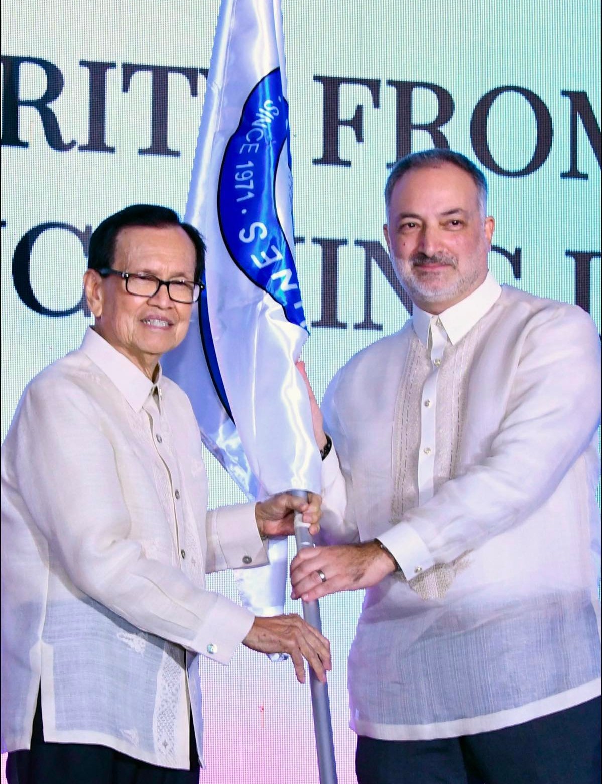 CCP dean and Fiji Consul Jesus Pineda Jr. with CCP vice dean and Belgium Consul Fabio Pompeti.