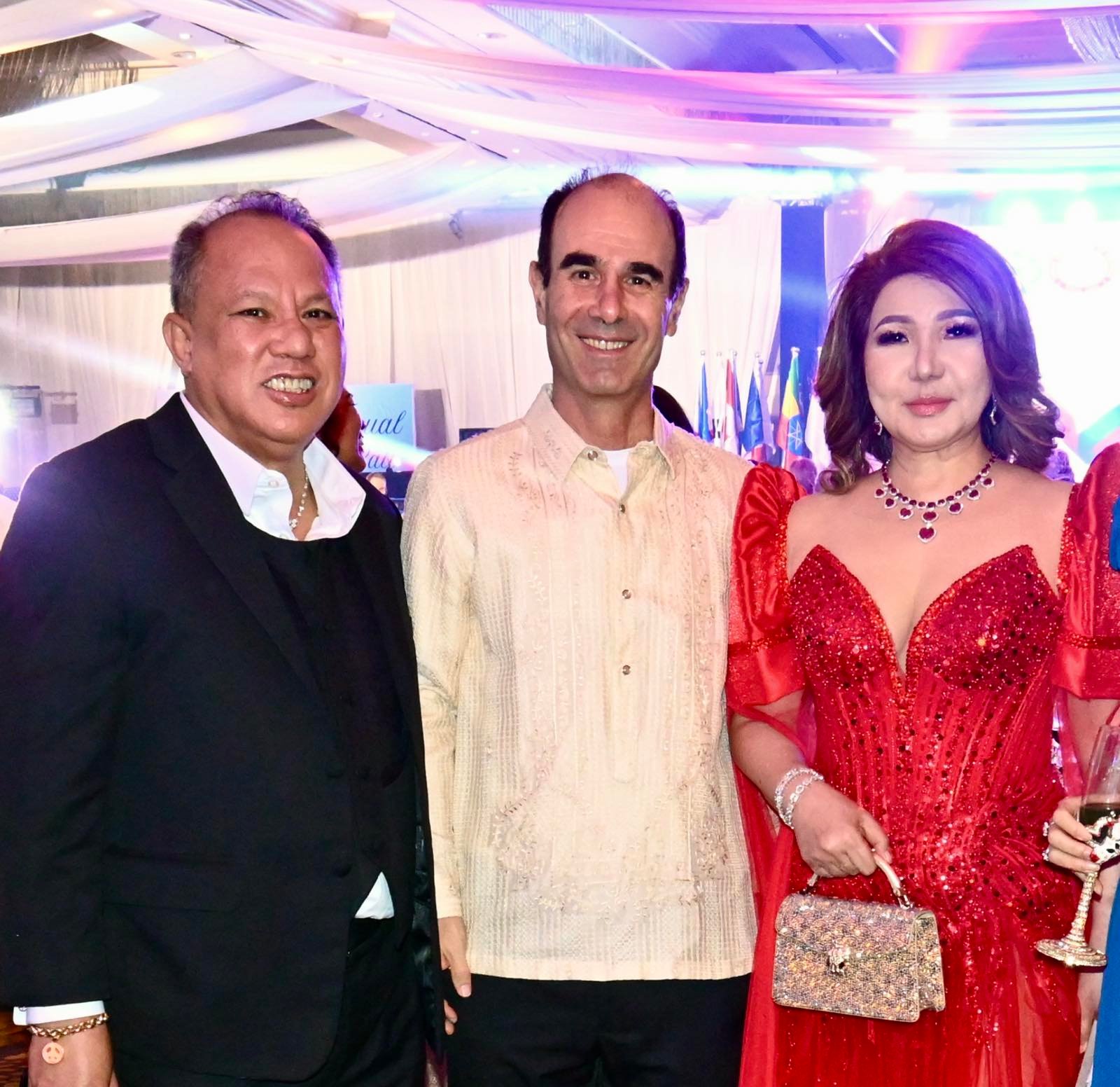 Bong Prada Lim, Israel Ambassador Ilan Fluss and Ofelia Wadle.