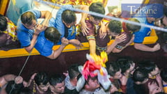 Ropes of the Jesus Nazareno andas cut