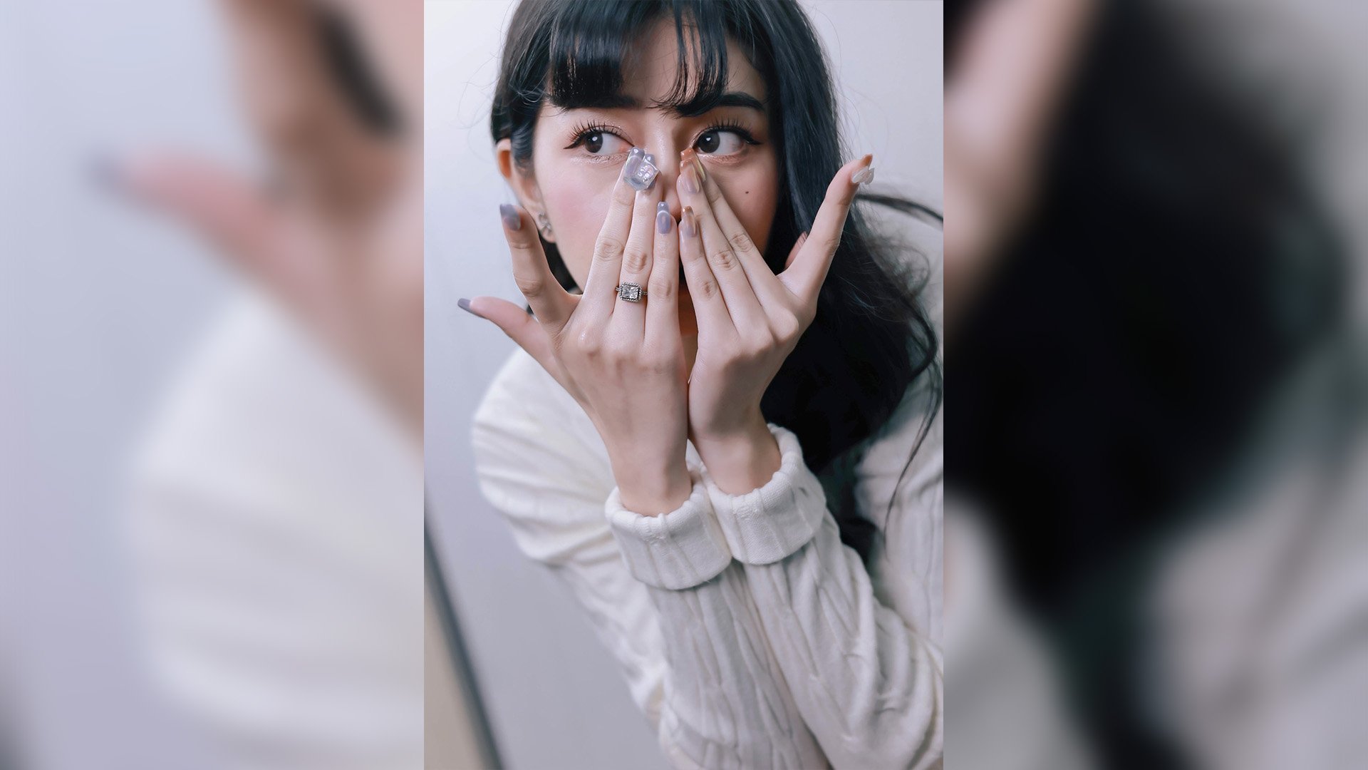 When makeup merges with nail art