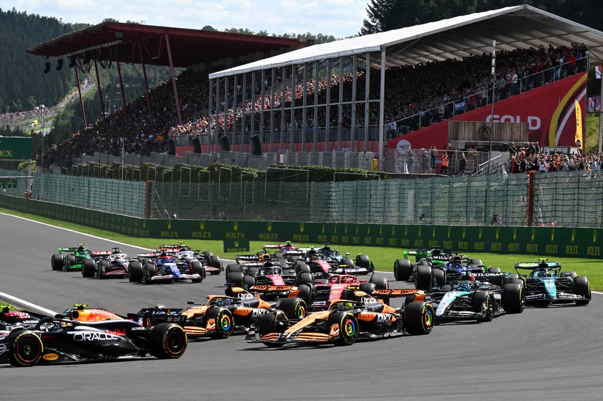 THRILLING action at Spa-Francorchamps as drivers compete in the Belgian Grand Prix that has secured its place in F1’s rotational future.