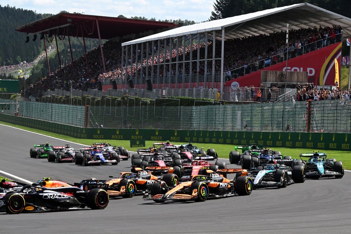 THRILLING action at Spa-Francorchamps as drivers compete in the Belgian Grand Prix that has secured its place in F1’s rotational future.