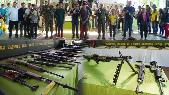 Former rebs surrender firearms, pledge to rebuild lives