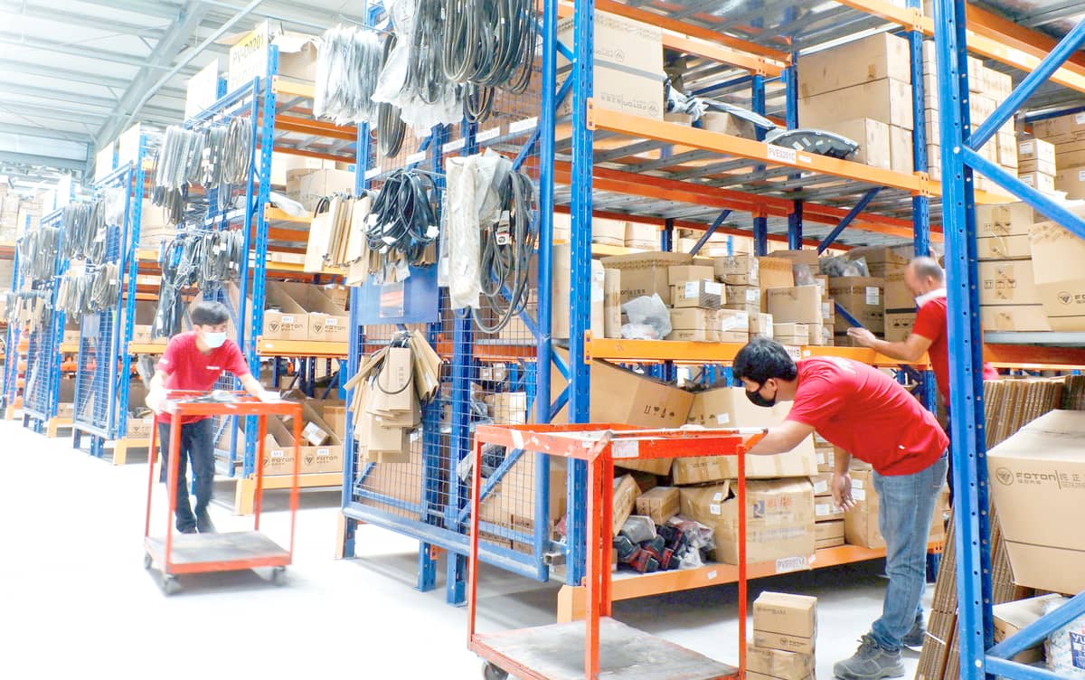 FOTON’s parts warehouse ensures reliable after-sales support with genuine parts and efficient service.