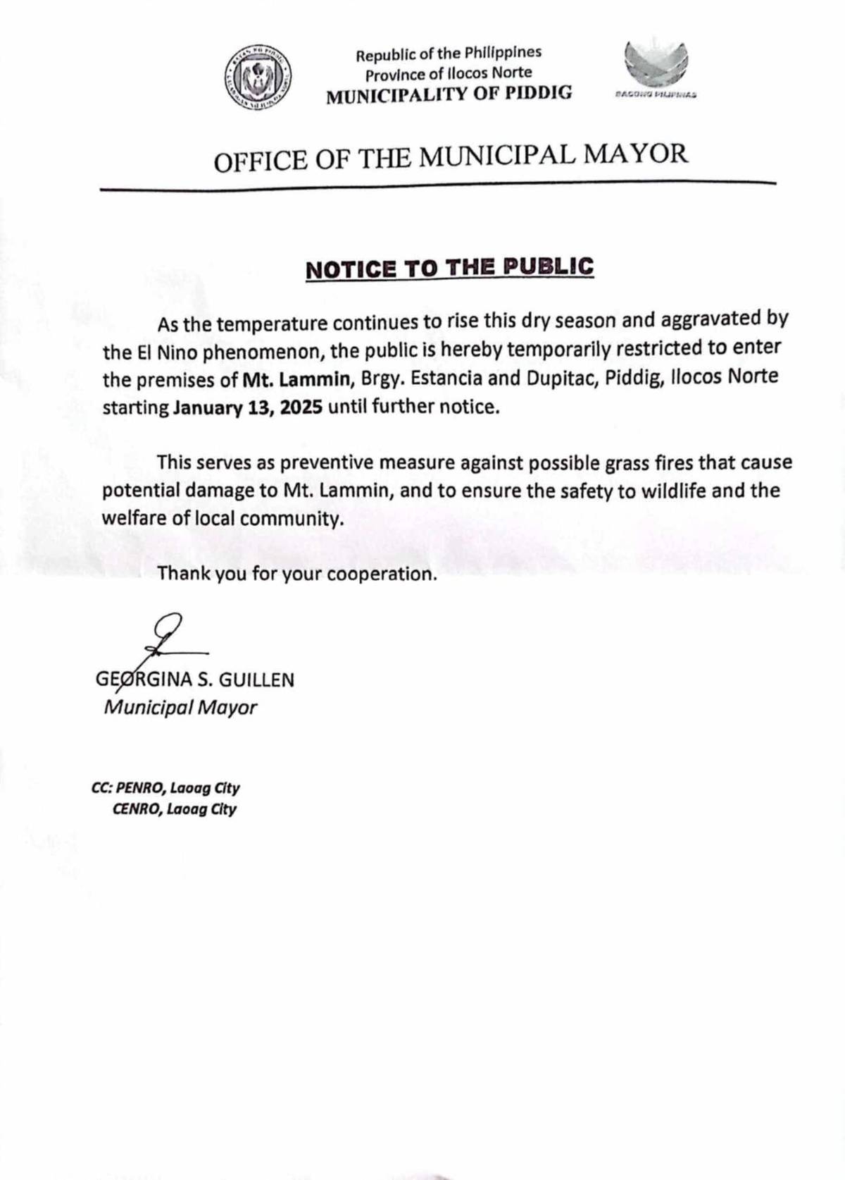 Photos from CENRO South & Eastern Ilocos Norte Facebook Page.