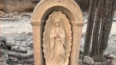 Virgin Mary statue survives LA wildfires