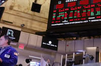 (FILE PHOTO) Traders work on the floor of the New York Stock Exchange during afternoon trading on April 02, 2024 in New York City.