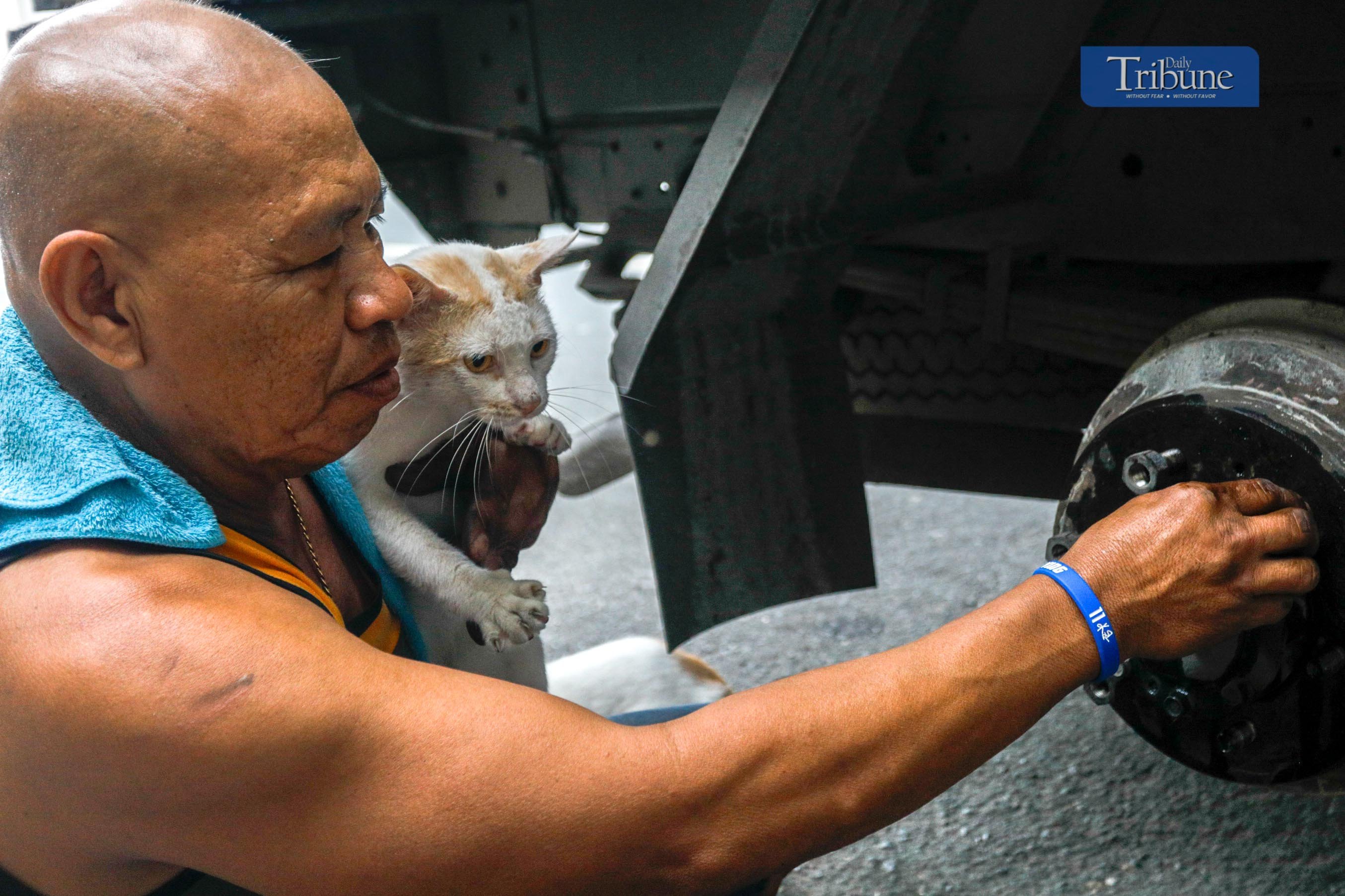 Cat welding by manong's side