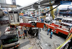 Cleaning up after a truck collision