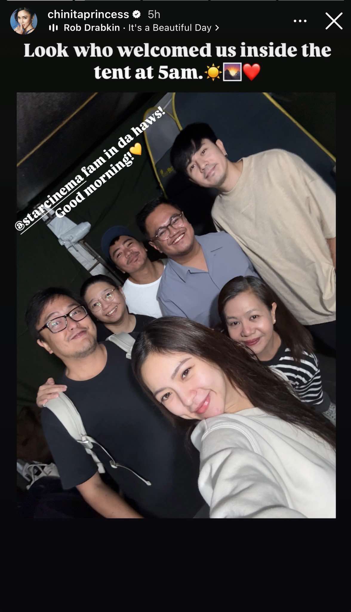 Kim Chiu and Paulo Avelino and Star Cinema's staff