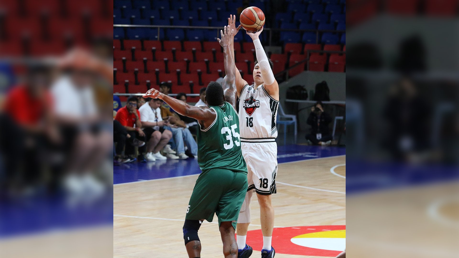 Justin Chua shoots his way to a 17-point performance to lift Blackwater to a 96-86 win over Terrafirma in the PBA Commissioner’s Cup on Wednesday.