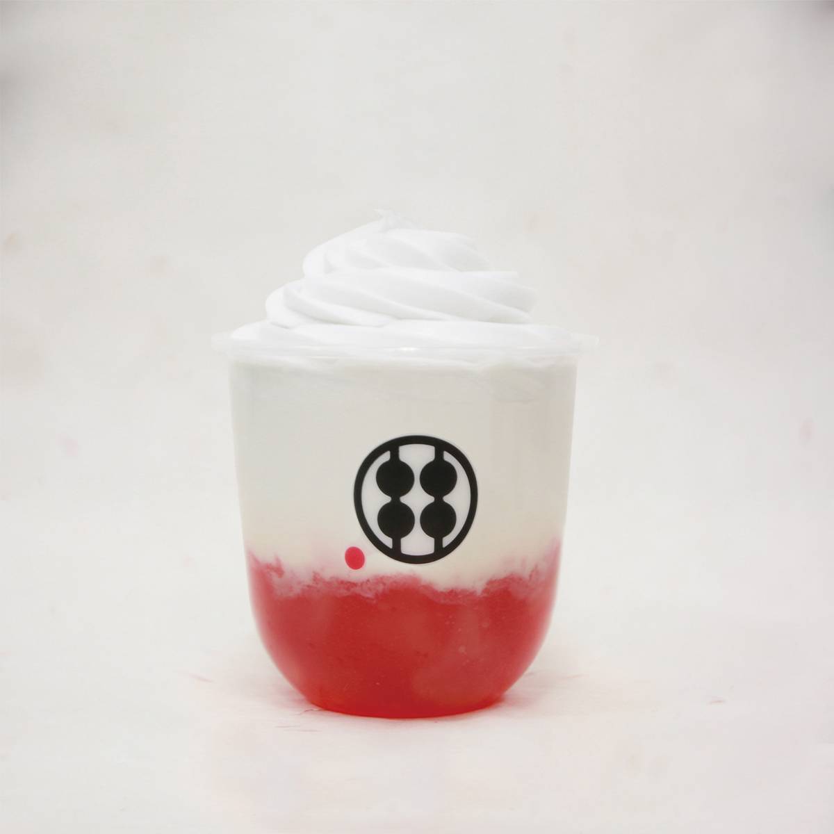 STRAWBERRY yoghurt 
with warabimochi