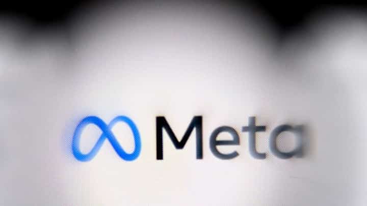 This photo illustration created on January 8, 2025 in Frankfurt am Main, western Germany, shows the media giant Meta's logo displayed on a smartphone.
