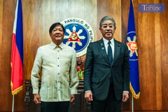 President Marcos welcomes Japanese Foreign Minister Iwaya in Malacañang