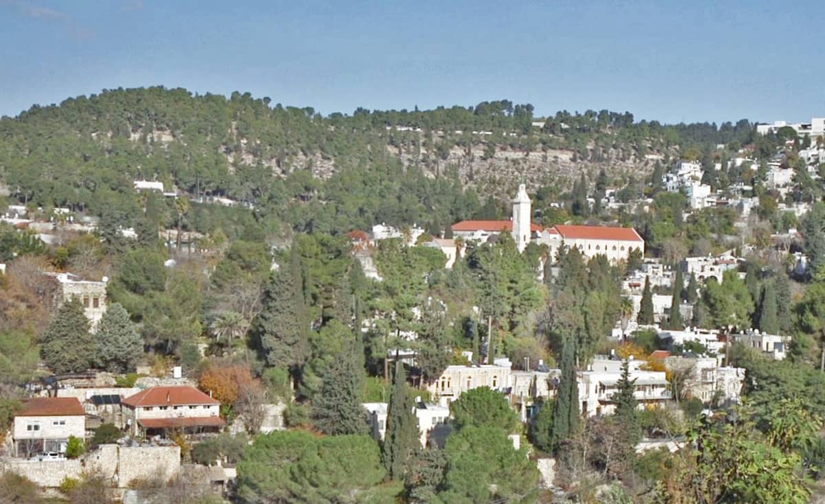 Ein Kerem neighborhood. Pilgrimage center.