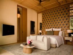 Nestled within 100,000 square meters of tropical greenery on Singapore’s Sentosa island.
