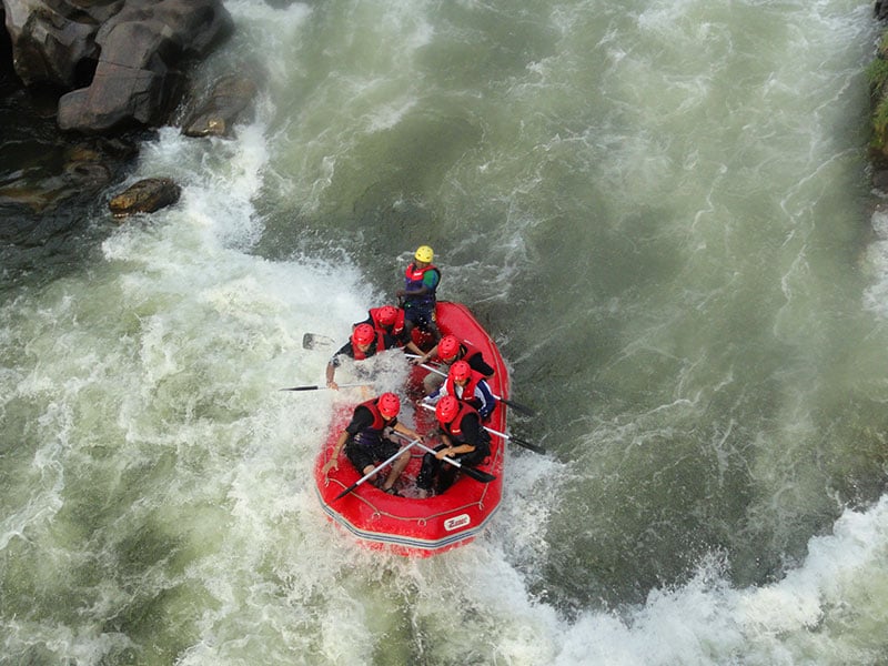 ‘It was a full-on battle against nature itself, each stroke of the paddle an effort to fight back against the relentless current that wanted to pull us under.’