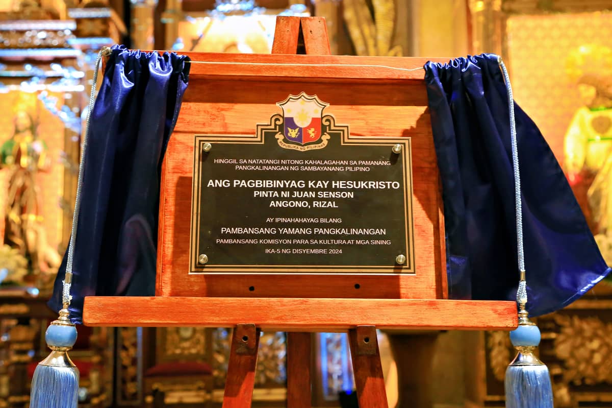 The National Cultural Treasure marker of ‘Baptism of Christ.’