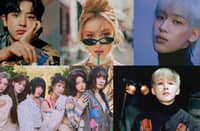 Chanyeol, Hwasa, BamBam, B.I. on Instagram, and STAYC on X