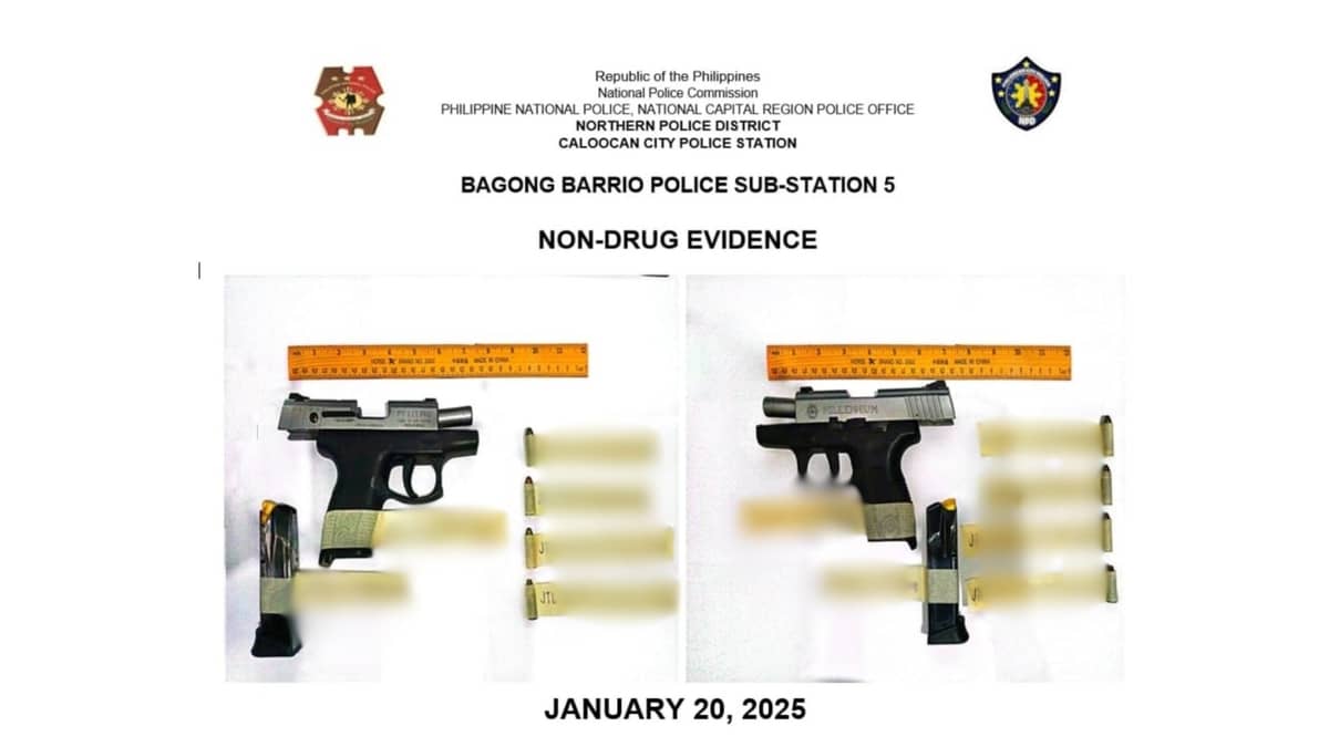 One of the recovered firearms from alias "Jaysie."