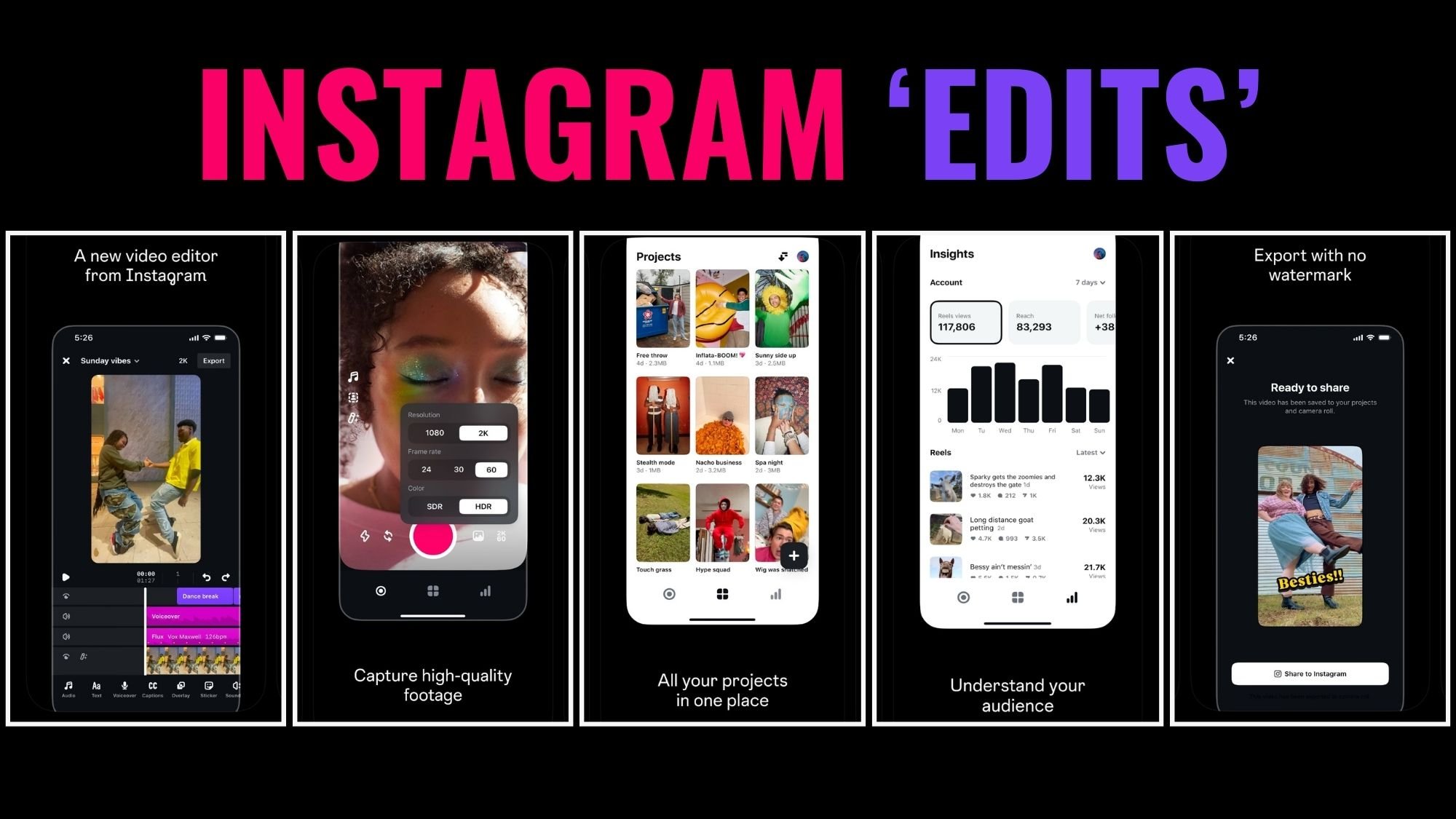 Instagram debuts 'Edits,' new video editing app