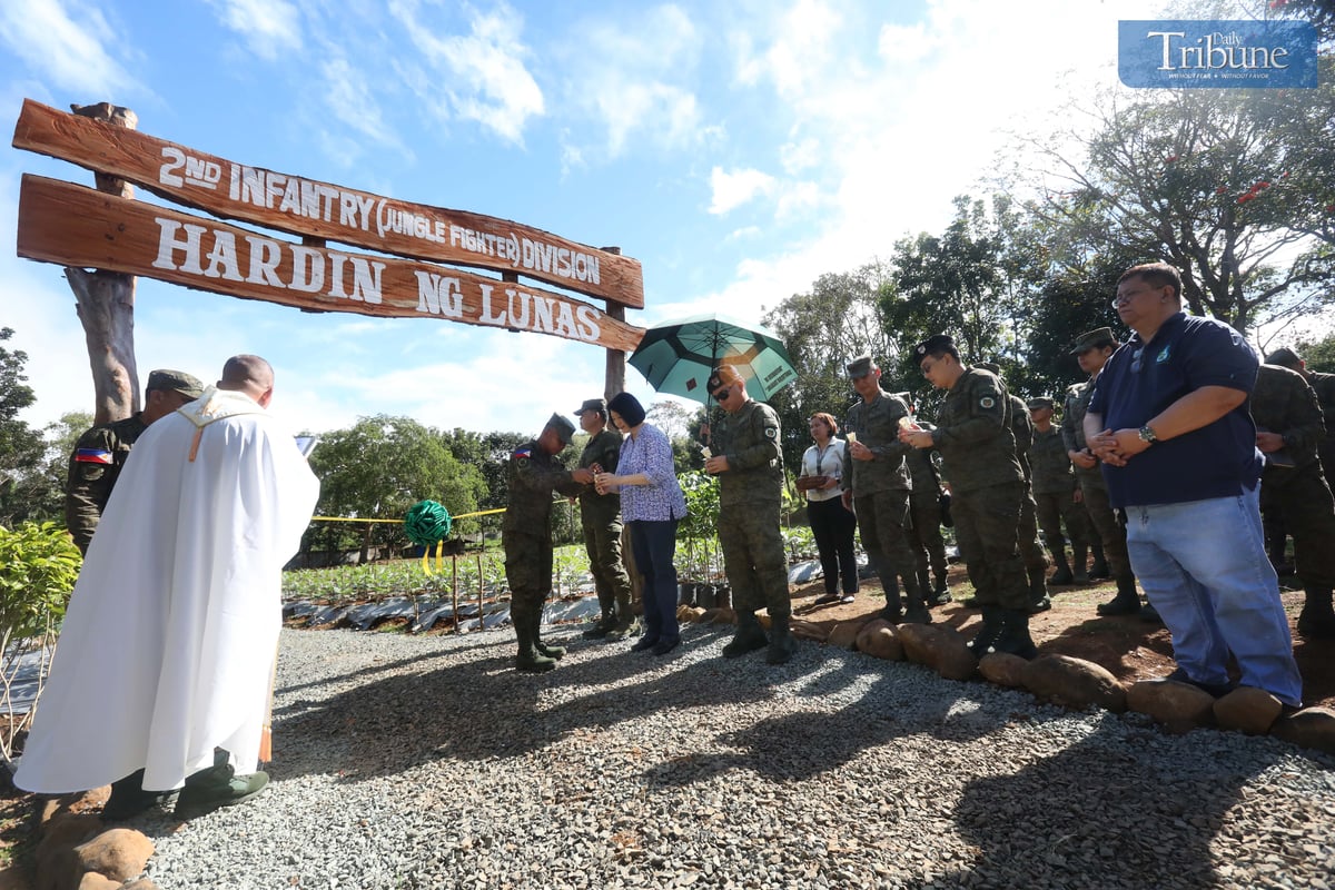 The blessing and tree planting at the “Hardin ng Lunas” opening in Camp Mateo Capinpin, Tanay, Rizal, on 20 January 2025.