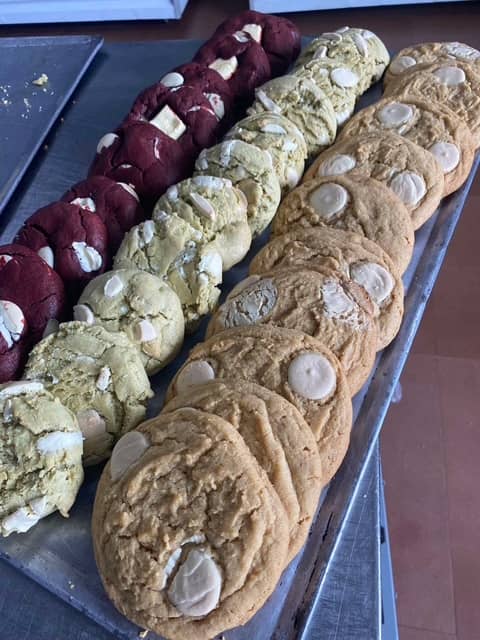 Assorted cookies.