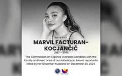Remains of Filipina killed in Slovenia arriving