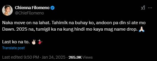 Chie Filomeno X account