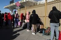 Migrants remain stranded in Mexico after the cancellation of their CBP One appointment through the Paso del Norte international bridge to El Paso, Texas, United States, from Ciudad Juarez, Chihuahua state, Mexico on 20 January 2025.