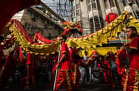 The longest dragon in town of Binondo, Manila Philippines performed during Chinese New Year celebration.