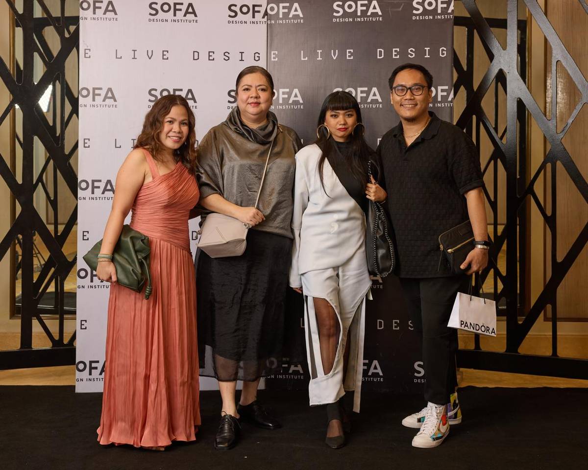 SoFA academic chairperson for fashion Rita Sanchez, Zarah Juan, Joana Dicen and SoFA professor Fred Telarma.