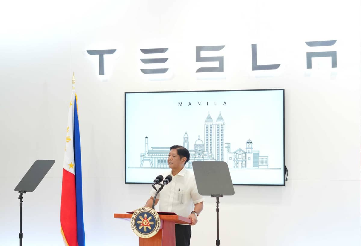 PRESIDENT Ferdinand R. Marcos Jr. celebrates the launch of Tesla’s first official center in the Philippines, highlighting a vision for innovation and sustainability.