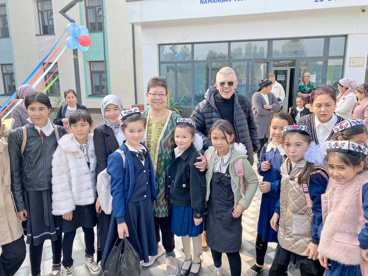 School children were happy to see visitors