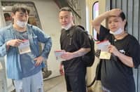 Three Chinese nationals, recently apprehended for involvement with an illegal POGO operation, were deported on January 25 and boarded an AirAsia flight bound for Xiamen, China.