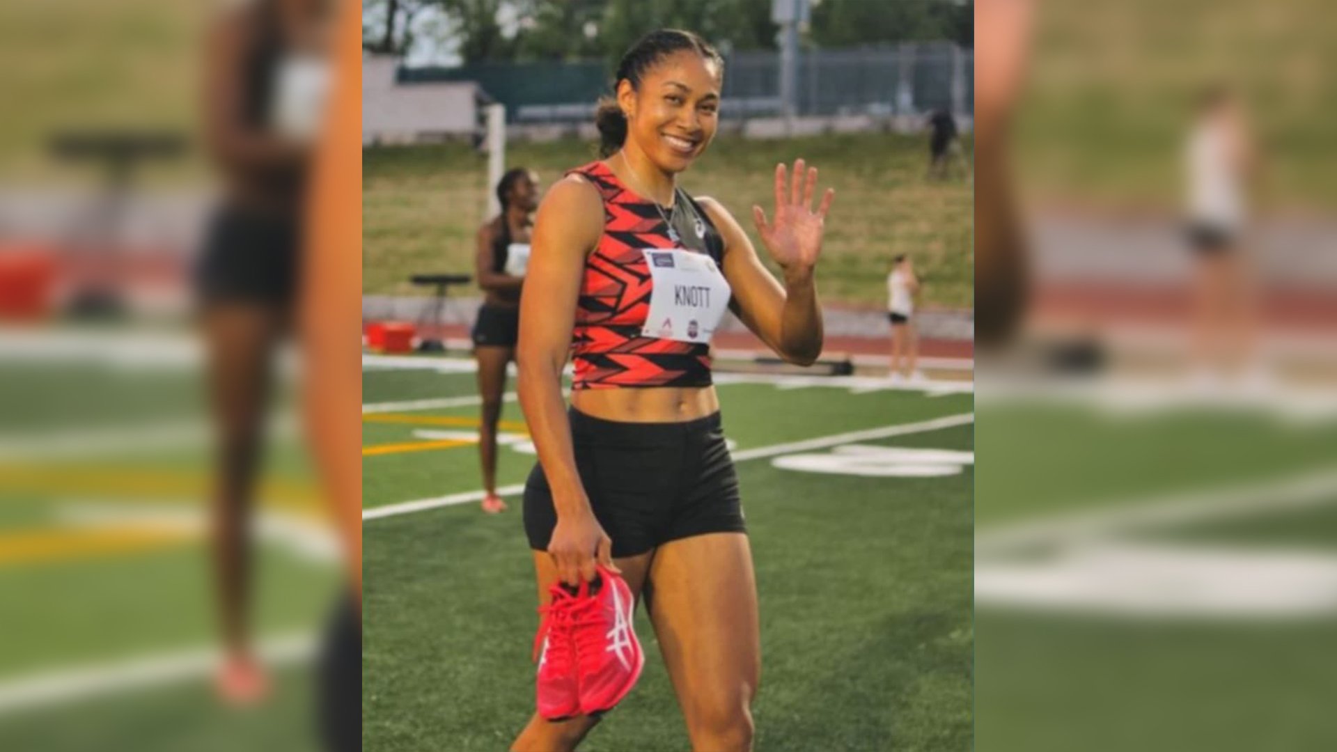 Knott resets 200m record