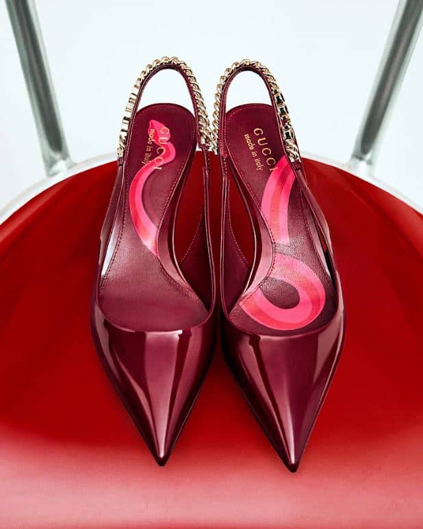 Gucci signoria slingback pump.