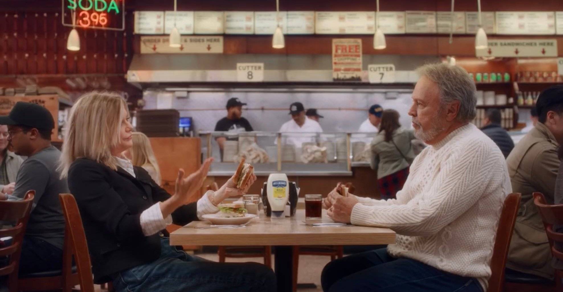 Billy Crystal and Meg Ryan recreate iconic diner scene for Super Bowl ad