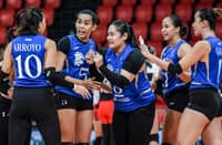 Clo Mondonedo (middle) and ZUS Coffee score a 25-22, 25-22, 23-25, 25-20 win over Chery Tiggo in the PVL All-Filipino Conference on Thursday at the Philsports Arena.
