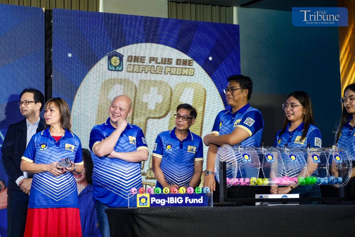 Officers and board of trustees draws the lucky winners during the Pag-Ibig Fund One Plus One Raffle Promo in City Garden Grand Hotel in Makati City on 30 January 2025.